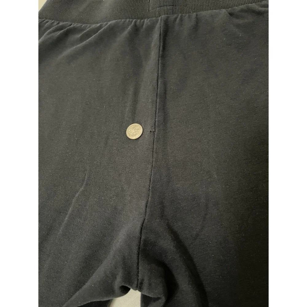 Marine Layer Womens Medium Black Elastic Waist Tapered Jogger Pants